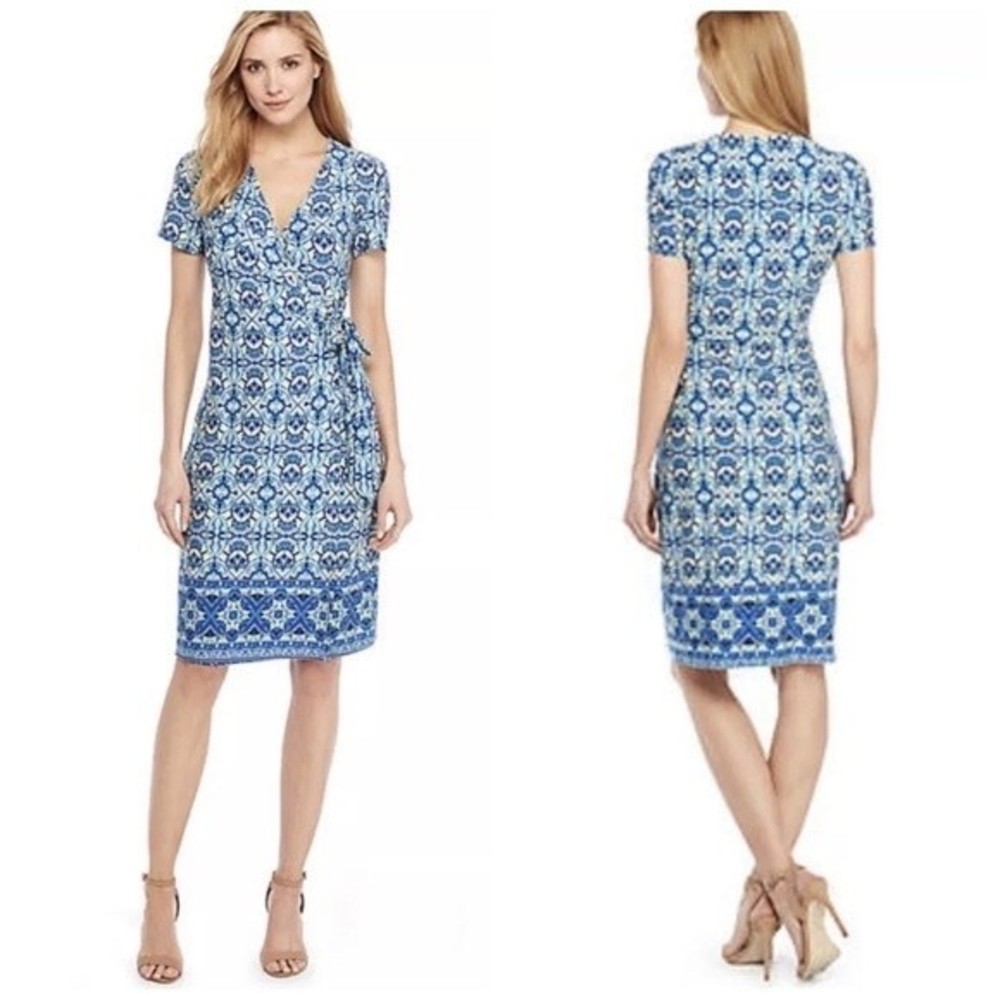 The Limited Mykonos Print Faux Wrap Dress NWT, XS